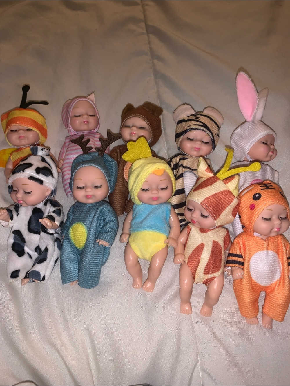 Mini baby dolls 10 in the set reborn babies